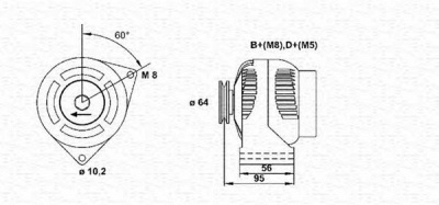 MAGNETI MARELLI 943356566010 -  Генератор